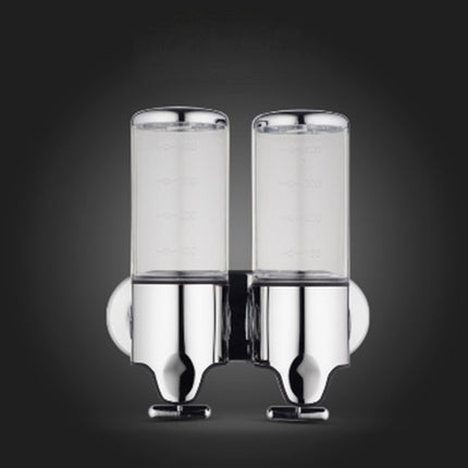 Dual Hotel Shower Manual Dispenser Wall Mounted Washing Liquid Shampoo Soap Bottle, Capacity: 1000ml, 1000ml/Black, 1000ml/Gold, 1000ml/Transparent, 1000ml/White, 1000ml/Dark Red, 1000ml/Silver - DealBuddy