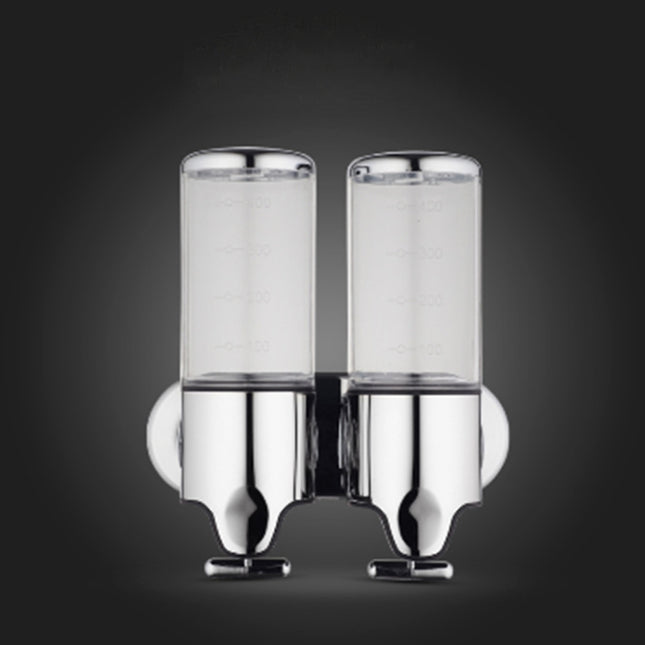 Dual Hotel Shower Manual Dispenser Wall Mounted Washing Liquid Shampoo Soap Bottle, Capacity: 1000ml, 1000ml/Transparent, 1000ml/White, 1000ml/Dark Red, 1000ml/Silver, 1000ml/Black, 1000ml/Gold - DealBuddy