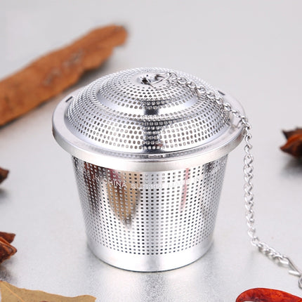 Stainless Steel Locking Spice Tea Strainer Mesh Infuser Tea Ball Filter, Large Size: 8 x 8cm