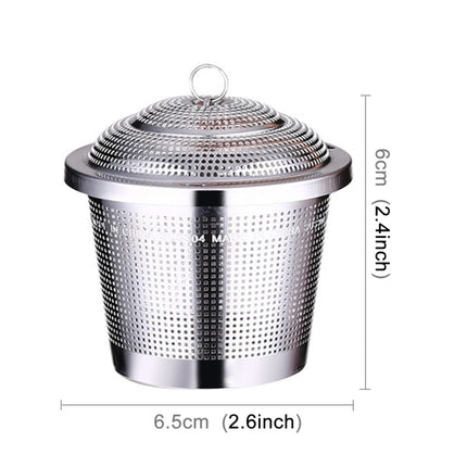 Stainless Steel Locking Spice Tea Strainer Mesh Infuser Tea Ball Filter, Middle Size: 6.5 x 6cm