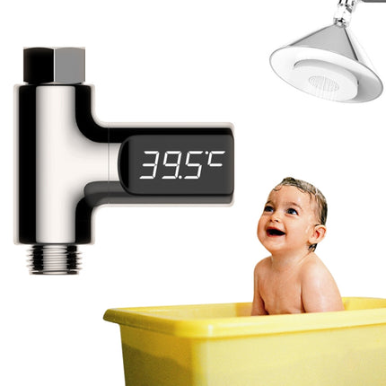 BD-LS-01 Baby Showering 360 Degree Rotatable LED Display Passive Water Thermometer - DealBuddy