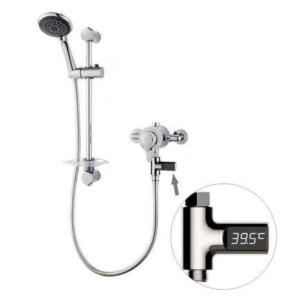BD-LS-01 Baby Showering 360 Degree Rotatable LED Display Passive Water Thermometer - DealBuddy