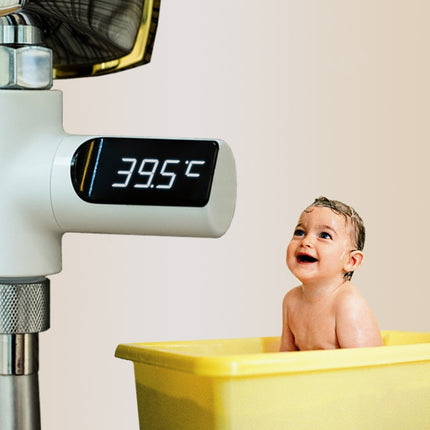 BD-LS-01 Baby Showering 360 Degree Rotatable LED Display Passive Water Thermometer - DealBuddy
