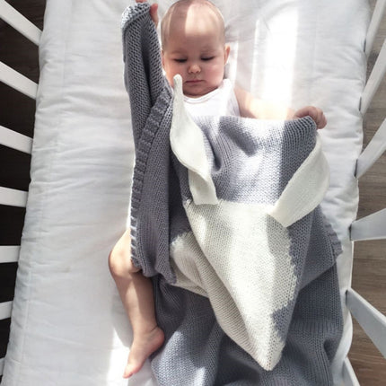 Rabbit Pattern Stereoscopic Ears Baby Knitted Blanket, Rabbit Pattern - DealBuddy