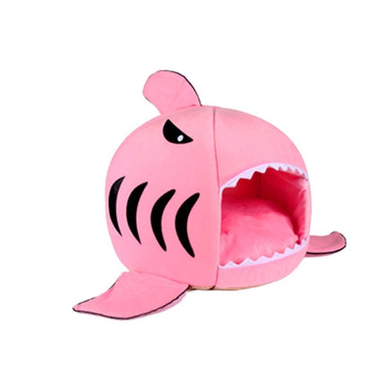 Indoor Pet Dog Puppy Cat Warm House Sharks Pet Sleeping Bed Nest, M Size: 50x50x48cm - DealBuddy