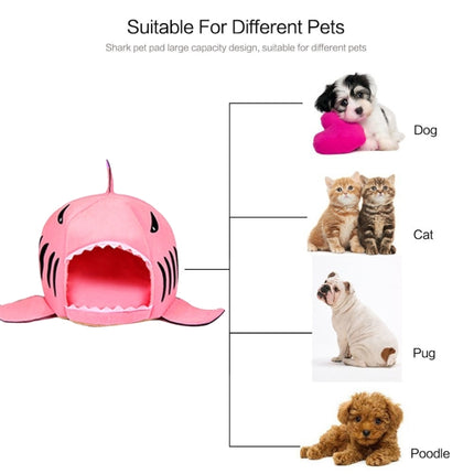 Indoor Pet Dog Puppy Cat Warm House Sharks Pet Sleeping Bed Nest, M Size: 50x50x48cm - DealBuddy
