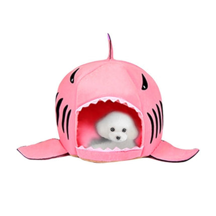 Indoor Pet Dog Puppy Cat Warm House Sharks Pet Sleeping Bed Nest, M Size: 50x50x48cm - DealBuddy