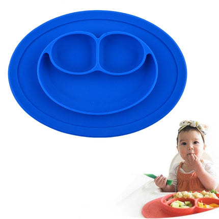 Smile Style One-piece Round Silicone Suction Placemat for Children, Built-in Plate and Bowl - DealBuddy