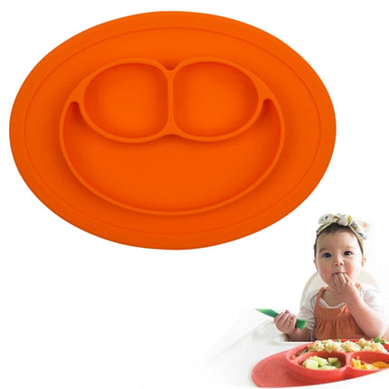 Smile Style One-piece Round Silicone Suction Placemat for Children, Built-in Plate and Bowl - DealBuddy