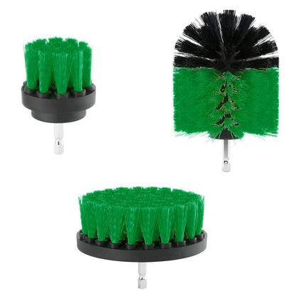 3 PCS Bathroom Kitchen Cleaning Brushes Kit for Electric Drill, 3 in 1 (Green), 3 in 1 (Blue), 3 in 1 (Red), 3 in 1 (Yellow) - DealBuddy