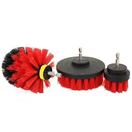 3 PCS Bathroom Kitchen Cleaning Brushes Kit for Electric Drill, 3 in 1 (Green), 3 in 1 (Blue), 3 in 1 (Red), 3 in 1 (Yellow) - DealBuddy