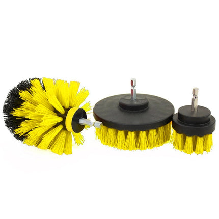 3 PCS Bathroom Kitchen Cleaning Brushes Kit for Electric Drill, 3 in 1 (Green), 3 in 1 (Blue), 3 in 1 (Red), 3 in 1 (Yellow) - DealBuddy