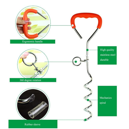 Dog Pile Fixation Spiral Nail with Handle For Medium Small Dog Long Training Outdoor, Size: 45cm*9mm, Size: 45cm*9mm - DealBuddy