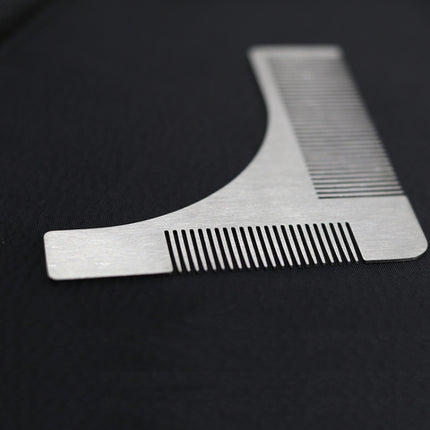 L Shaped Stainless Steel Beard Shaper  Facial Hair Shaping Tool, Random Color Delivery