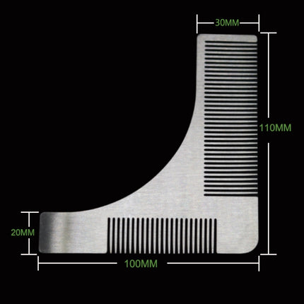 L Shaped Stainless Steel Beard Shaper  Facial Hair Shaping Tool, Random Color Delivery