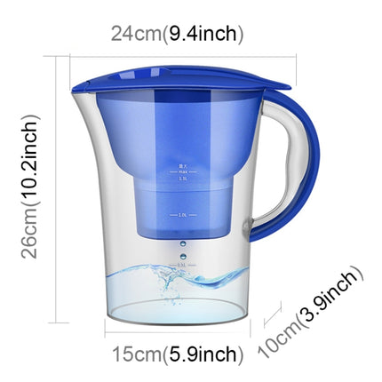 1.3L Portable Home Kitchen Activated Carbon Filter Cold Water Bottle, 1.3L (Blue) - DealBuddy