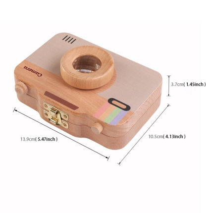 Creative Wooden Children Camera Deciduous Tooth Preservation Box Baby Teeth Tooth House Storage Box, HC2455A, HC2455B, HC2455C, HC2455D - DealBuddy