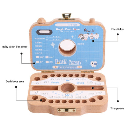Creative Wooden Children Camera Deciduous Tooth Preservation Box Baby Teeth Tooth House Storage Box, HC2455A, HC2455B, HC2455C, HC2455D - DealBuddy