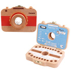 Creative Wooden Children Camera Deciduous Tooth Preservation Box Baby Teeth Tooth House Storage Box