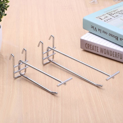 5pcs 5.8mm Supermarket Iron Grid Shelf Double Hook, Length: 15cm