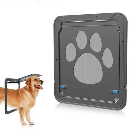 Pet Footprint Pattern Dog Auto Lock / Lockable Gate Cat Safe Flap Window Pet Screen Door, Size: 42x37cm, 42x37cm - DealBuddy