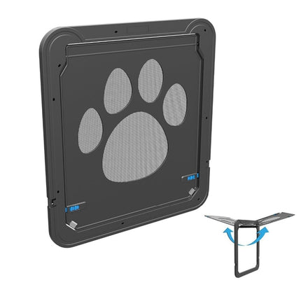 Pet Footprint Pattern Dog Auto Lock / Lockable Gate Cat Safe Flap Window Pet Screen Door, Size: 42x37cm, 42x37cm - DealBuddy