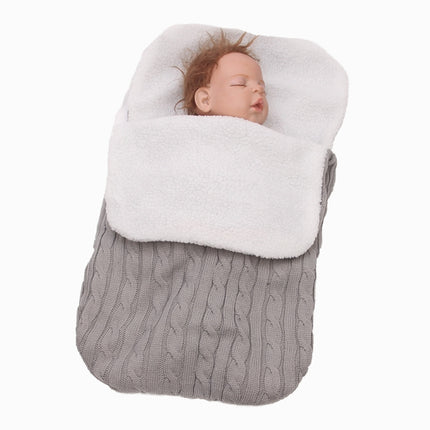 Thick Baby Swaddle Wrap Knit Envelope Sleeping Bag Newborn Infant Warm Bands Indoor Infant Stroller Sleeping Bag