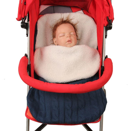 Thick Baby Swaddle Wrap Knit Envelope Sleeping Bag Newborn Infant Warm Bands Indoor Infant Stroller Sleeping Bag