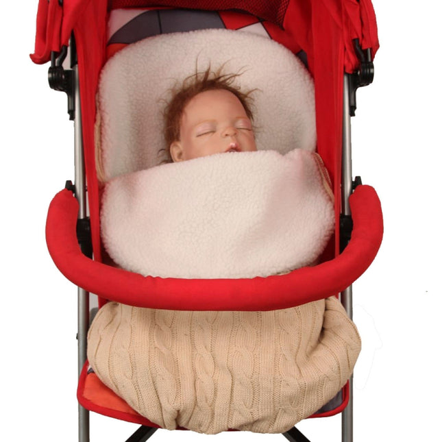 Thick Baby Swaddle Wrap Knit Envelope Sleeping Bag Newborn Infant Warm Bands Indoor Infant Stroller Sleeping Bag - DealBuddy