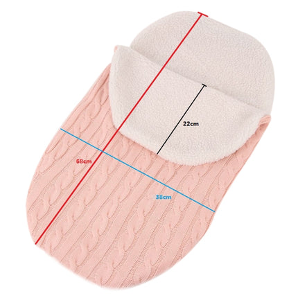 Thick Baby Swaddle Wrap Knit Envelope Sleeping Bag Newborn Infant Warm Bands Indoor Infant Stroller Sleeping Bag - DealBuddy