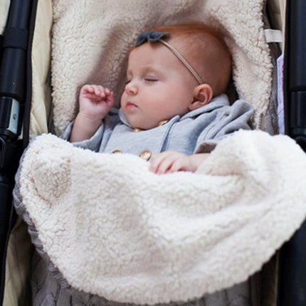 Thick Baby Swaddle Wrap Knit Envelope Sleeping Bag Newborn Infant Warm Bands Indoor Infant Stroller Sleeping Bag - DealBuddy