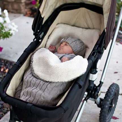 Thick Baby Swaddle Wrap Knit Envelope Sleeping Bag Newborn Infant Warm Bands Indoor Infant Stroller Sleeping Bag - DealBuddy
