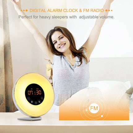 Multi-function Led Touch Intelligent Wake-up Light Alarm Clock with FM Radio