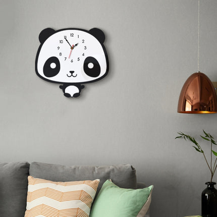 Creative Home Office Bedroom Decoration Panda Swing Acrylic Wall Clock