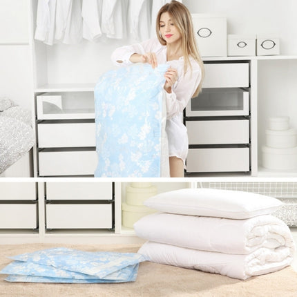 Space Saving Orchids Pattern Vacuum Storage Bag, Thinken Quilts Clothing Vacuum Seal Storage Bag with, Size: 70*100 cm