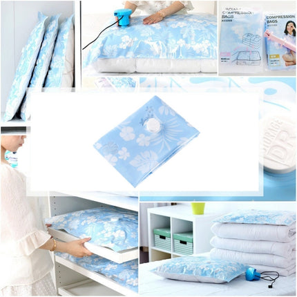 Space Saving Orchids Pattern Vacuum Storage Bag, Thinken Quilts Clothing Vacuum Seal Storage Bag with, Size: 70*100 cm