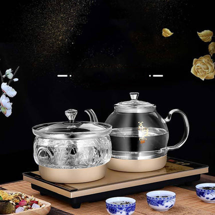 Pumping Type Automatic Add Water Full Intelligent Electric Glass Kettle Pumping Boiled Tea Stove Set