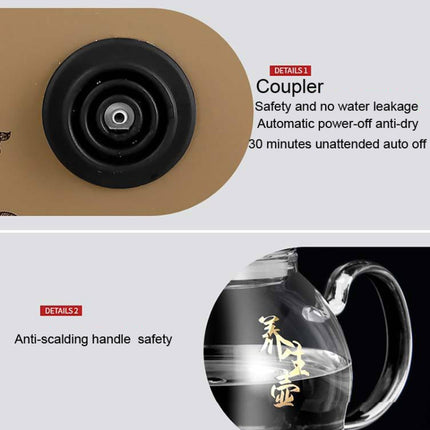 Pumping Type Automatic Add Water Full Intelligent Electric Glass Kettle Pumping Boiled Tea Stove Set