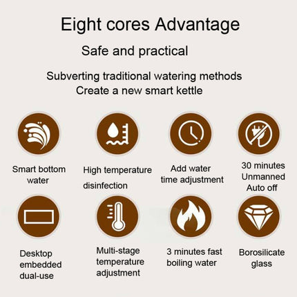 Pumping Type Automatic Add Water Full Intelligent Electric Glass Kettle Pumping Boiled Tea Stove Set