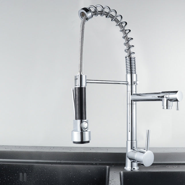 KE6024 Multifunctional Spring Drawing Cold Hot Mixing Water Nozzle Water Filter Adapter Water Purifier Saving Tap
