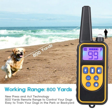 880-2 800 Yards Rechargeable Remote Control Collar Dog Training Device Anti Barking Device, 880-2 Black Black, 880-2 Black+Orange - DealBuddy