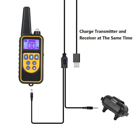 880-2 800 Yards Rechargeable Remote Control Collar Dog Training Device Anti Barking Device, 880-2 Black Black, 880-2 Black+Orange - DealBuddy