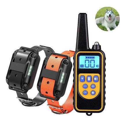 880-2 800 Yards Rechargeable Remote Control Collar Dog Training Device Anti Barking Device, 880-2 Black Black, 880-2 Black+Orange - DealBuddy