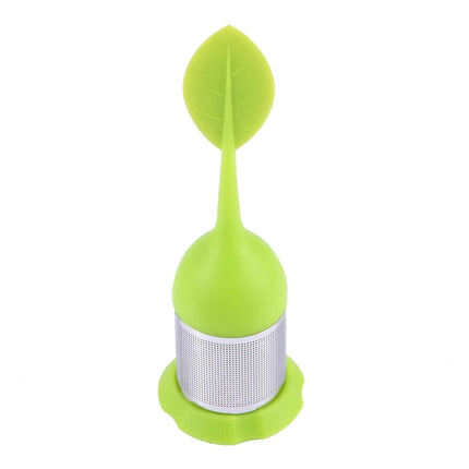 Food Grade Leaf Silicone Make Tea Bag Stainless Steel Tea Strainers, Random Color Delivery