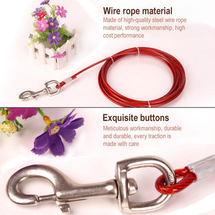 Double-end Steel Wire Rope Pet Dogs 2 in 1 Traction Rope Pet Walking Leads With Handle, Length: 10m,Random Color Delivery, Length: 10m - DealBuddy
