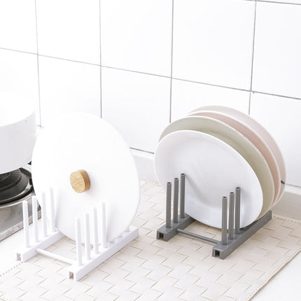 3 PCS Multi-function Kitchen Removable Plastic House Dish Rack Shelves, Random Color Delivery