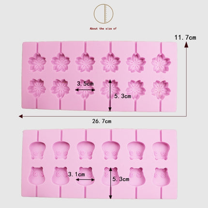 12-Capacity DIY Silicone Chocolate Molds(Lollipop Shape), Cow Shape, Lollipop Shape - DealBuddy