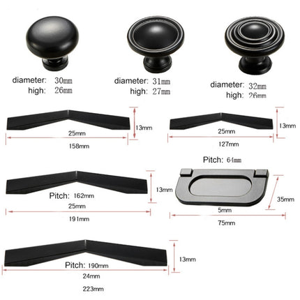 1052-64 Simple Cabinet Door Handle Drawer Wardrobe Zinc Alloy Handle