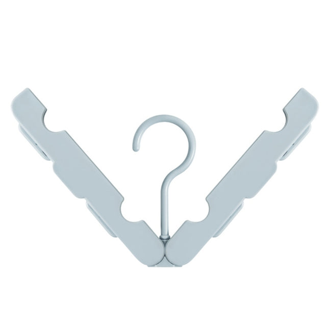 Foldable Clothes Hanger Drying Rack with 4 Hidden Clips for Home / Travel, Random Color Delivery