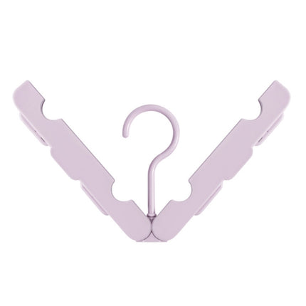 Foldable Clothes Hanger Drying Rack with 4 Hidden Clips for Home / Travel, Random Color Delivery